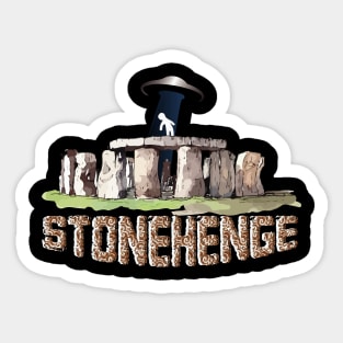 Space trip from Stonehenge Sticker